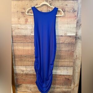 Shein Curve Ribbed Rusched Dress